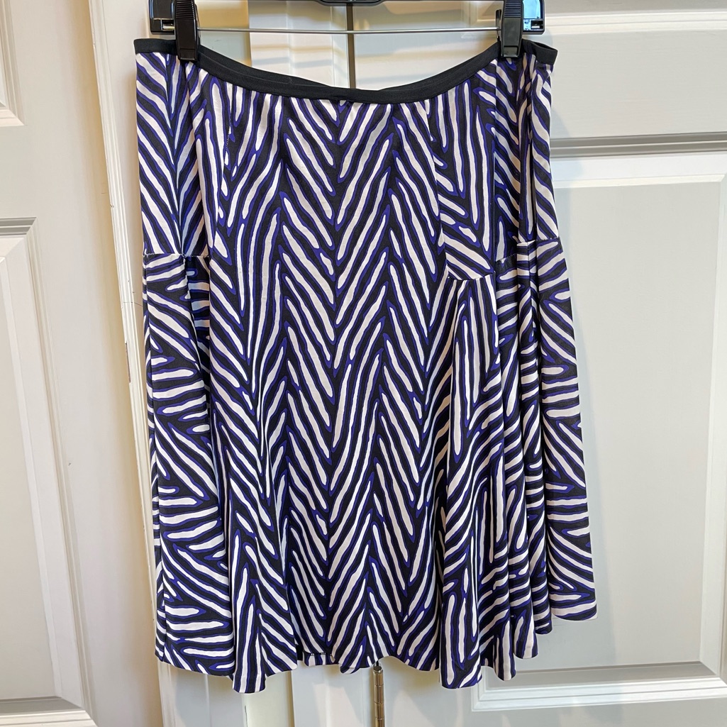 Diane Von Furstenberg Purple And Black Jersey Skirt